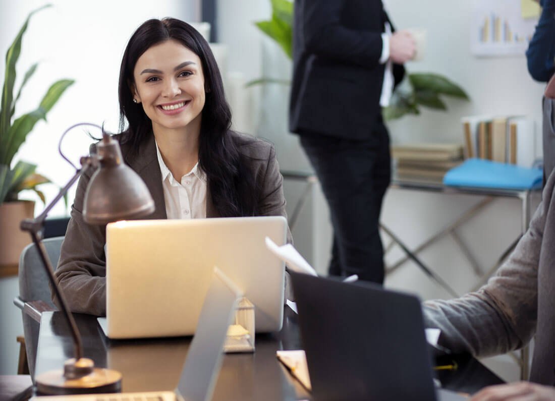 meeting room woman